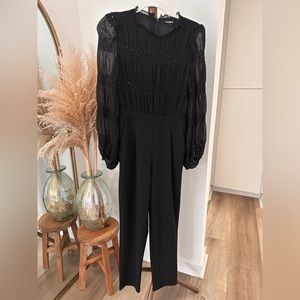 EXPRESS Party jumpsuit black with sequins size XS